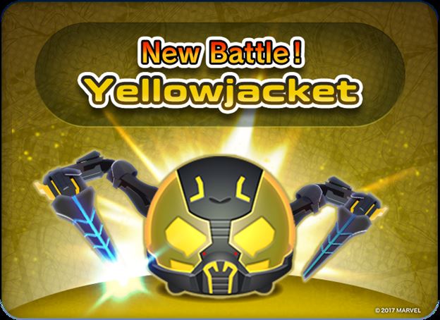 Marvel Tsum Tsum Game News! Yellowjacket Challenges You! Face Him in Battle!