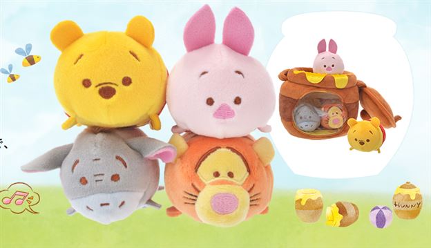 Tsum Tsum Plush News! Japanese Disney Store releasing new Honey Day Winnie the Pooh set July 28th!