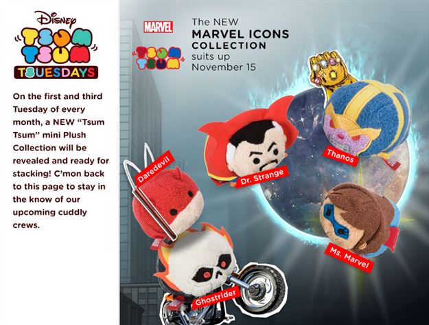Marvel Icons Collection Coming for the 2nd Tsum Tsum Tuesday of November!