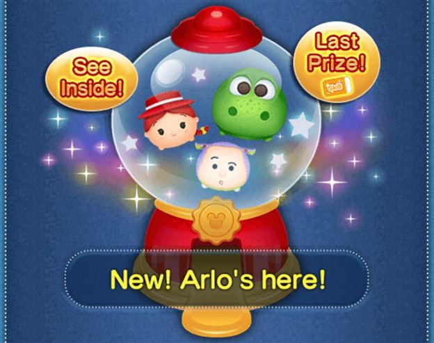 Tsum Tsum International Game News! Limited Time Pick-Up Capsule now available including Arlo!