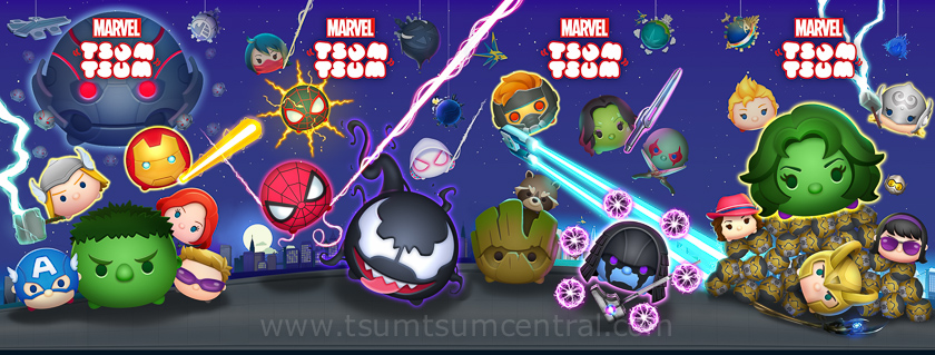 Exclusive! First look at connecting variant cover for Marvel Tsum Tsum Comic Book and exciting Marvel Tsum Tsum Mobile Game News!