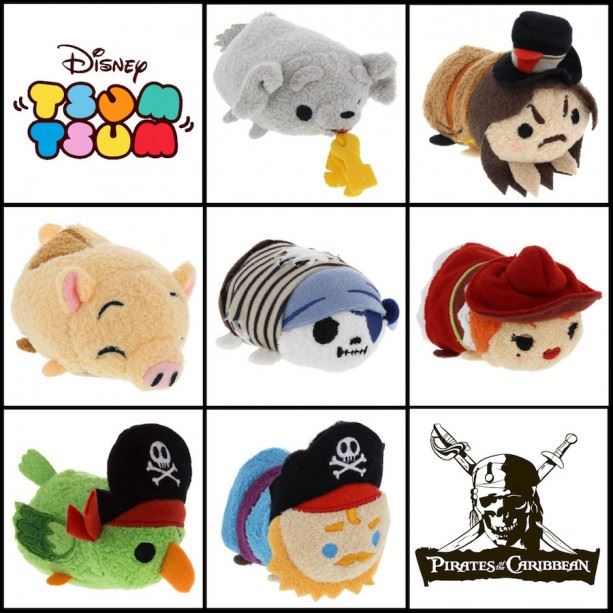 Tsum Tsum Plush News... Pirates of the Caribbean Tsum Tsums arriving Feb 26th and Tsum Tsum availability to expand at the US parks!