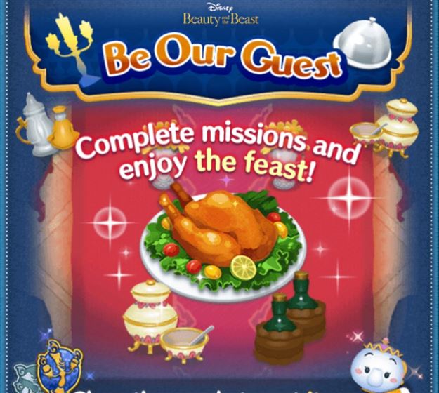 Tsum Tsum Game News! Beauty and the Beast Be Our Guest Event now live!