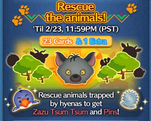 Tsum Tsum Game News! Lion King Rescue the Animals Event now live and Scar added to the Premium Box!
