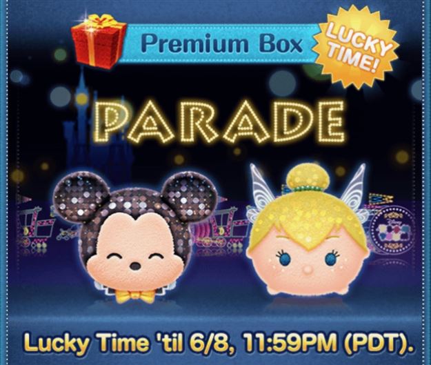 Tsum Tsum Game News! Electrical Parade Mickey and Tinker Bell added to game and other changes to Premium Box!
