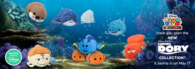Tsum Tsum Plush News! Disney Store announces Finding Dory Tsum Tsums will be coming May 17th!