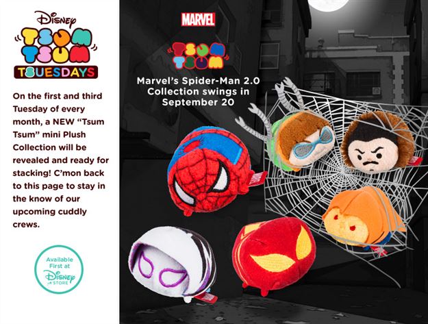 Happy Tsum Tsum Tuesday!  New Spider-Man 2.0 Tsum Tsums released!